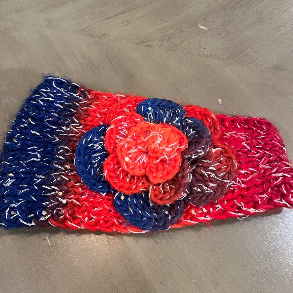 Hand-knitted head wrap/ear cover